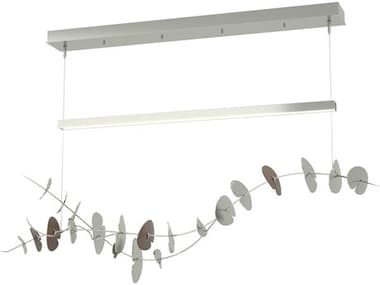 Hubbardton Forge Lily 41" 1-Light Sterling Silver LED Linear Island Pendant HBF13981285