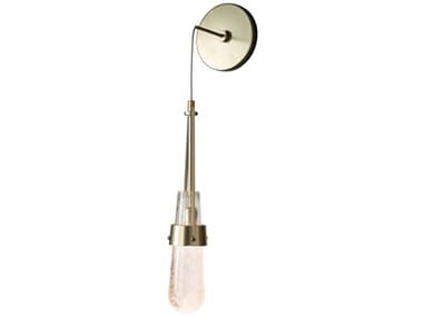 Hubbardton Forge Link 16" Tall 1-Light Gold Glass LED Wall Sconce HBF201392