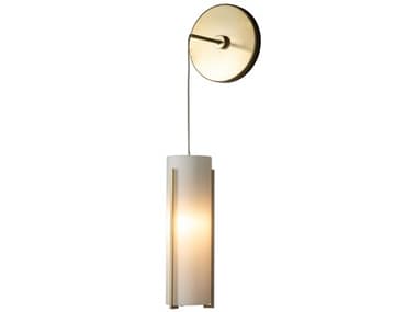 Hubbardton Forge Exos 10" Tall 1-Light Gold Glass LED Wall Sconce HBF201394