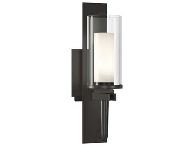 Hubbardton Forge Constellation 14" Tall 1-Light Black Glass Wall Sconce HBF204301