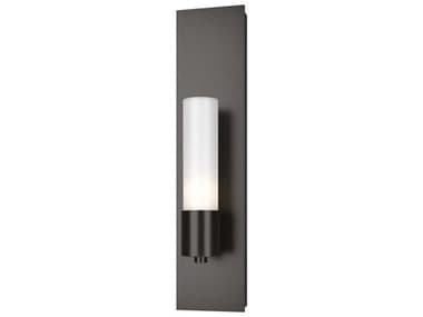 Hubbardton Forge Pillar 18" Tall 1-Light Gray Glass Wall Sconce HBF204420