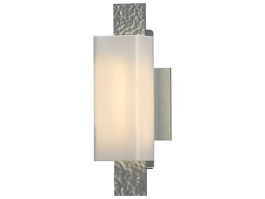 Hubbardton Forge Oceanus 12" Tall 1-Light Silver Glass Wall Sconce HBF207693