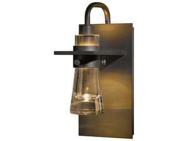Hubbardton Forge Erlenmeyer 9" Tall 1-Light Black Glass Wall Sconce HBF207710