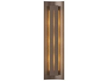 Hubbardton Forge Gallery 27" Tall 3-Light Bronze Glass Wall Sconce HBF217635