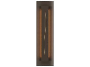 Hubbardton Forge Gallery 27" Tall 3-Light Bronze Glass Wall Sconce HBF217640