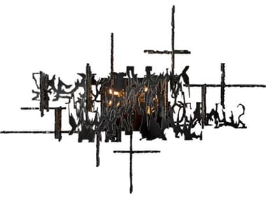 Hubbardton Forge Art Alchemy 17" Tall 2-Light Black Wall Sconce HBF402035