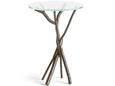 Hubbardton Forge Brindille 18" Round Glass End Table HBF750110