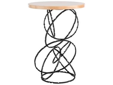 Hubbardton Forge Olympus 18" Round Wood End Table HBF750134