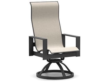 Homecrest Grace Sling Aluminum High Back Swivel Rocker Dining Chair HC10980