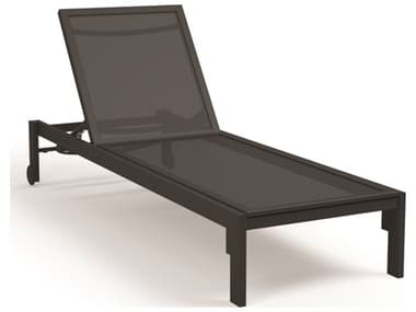 Homecrest Allure Mesh Aluminum Stackable Adjustable Chaise Lounge with Wheels HC1130M
