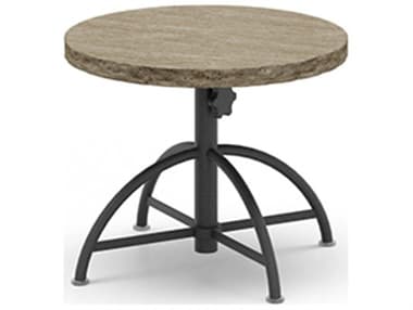 Homecrest Slate Natural Series Aluminum 30" Round Adjustable End Table HC1330RSL