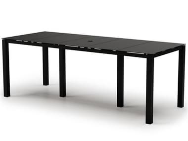 Homecrest Mode Aluminum 110'W x 44''D Rectangular Bar Table with Umbrella Hole HC1344110BRWH