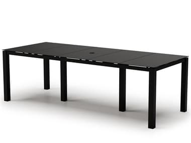 Homecrest Mode Aluminum 110''W x 44''D Rectangular Counter Table with Umbrella Hole HC1344110BWH