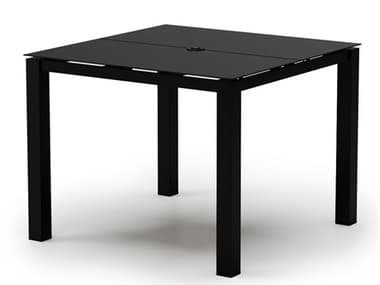 Homecrest Mode Aluminum 44'' Square Counter Table with Umbrella Hole HC134444BWH