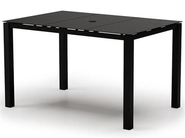 Homecrest Mode Aluminum 66'W x 44''D Rectangular Bar Table with Umbrella Hole HC134466BRWH