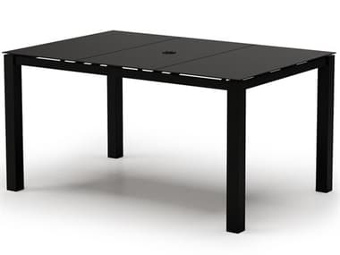 Homecrest Mode Aluminum 66'W x 44''D Rectangular Counter Table with Umbrella Hole HC134466BWH