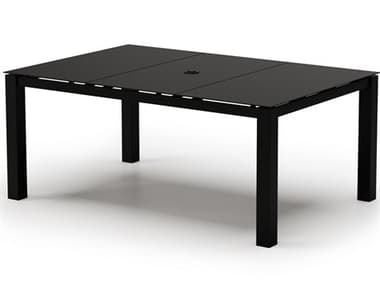 Homecrest Mode Aluminum 66'W x 44''D Rectangular Dining Table with Umbrella Hole HC134466DWH