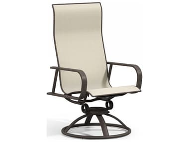 Homecrest Kashton Sling Aluminum High Back Swivel Rocker Dining Arm Chair HC1K901