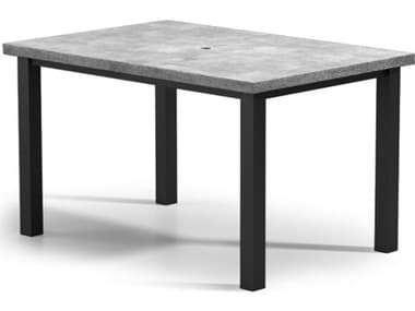 Homecrest Concrete Aluminum 62''W x 42''D Rectangular Counter Table with Umbrella Hole HC254262BCT