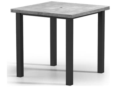 Homecrest Concrete Aluminum 42'' Wide Square Bar Table with Umbrella Hole HC2542SBRCT