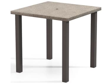 Homecrest Stonegate Aluminum 42'' Wide Square Bar Table with Umbrella Hole HC2542SBRSG