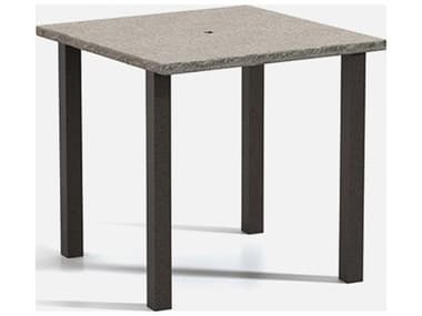 Homecrest Shadow Rock Aluminum 42'' Wide  Square Bar Table with Umbrella Hole HC2542SBRSH
