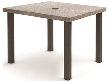 Homecrest Stonegate Aluminum 42'' Square Counter Table with Umbrella Hole HC2542SBSG