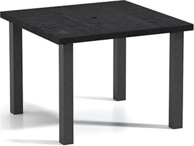 Homecrest Timber Natural Series Aluminum 42" Square Dining Table with Umbrella Hole HC2542SFTM