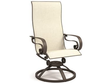 Homecrest Emory Sling Aluminum High Back Swivel Rocker Dining Arm Chair HC2M900