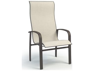 Homecrest Harbor Sling Aluminum High Back Dining Arm Chair HC32379