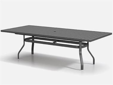 Homecrest Latitude Aluminum 93''W x 42''D Rectangular Dining Table with Umbrella Hole HC374293XDLT