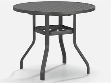 Homecrest Latitude Aluminum 42'' Round Counter Table with Umbrella Hole HC3742RBLT