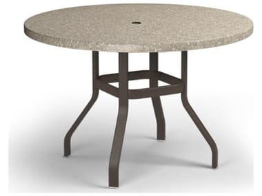 Homecrest Stonegate Aluminum 42'' Round Counter Table with Umbrella Hole HC3742RBSG