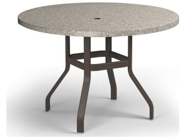 Homecrest Shadow Rock Aluminum 42'' Wide Round Counter Table with Umbrella Hole HC3742RBSH
