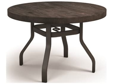 Homecrest Timber Aluminum 42'' Wide Round Dining Table with HC3742RDTMNU