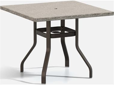 Homecrest Shadow Rock Aluminum 42'' Wide Square Universal Base Counter Table HC3742SBSHNU