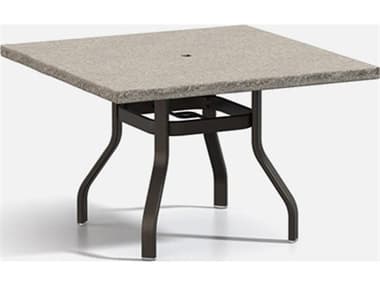 Homecrest Shadow Rock Aluminum 42'' Wide Square Universal Base Dining Table HC3742SDSHNU