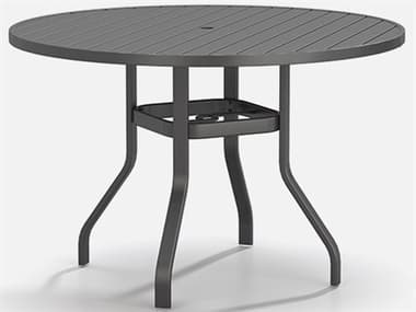 Homecrest Latitude Aluminum 54'' Round Counter Table with Umbrella Hole HC3754RBLT