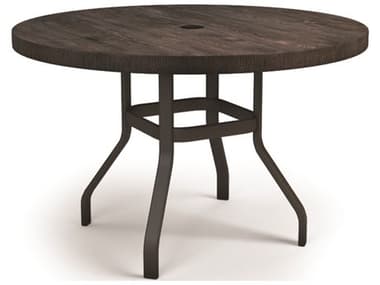 Homecrest Timber Aluminum 54'' Wide Round Counter Table with Umbrella Hole HC3754RBTM