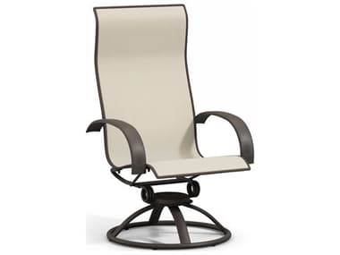Homecrest Magneta Sling Aluminum High Back Swivel Rocker Dining Arm Chair HC41910
