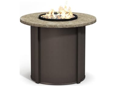 Homecrest Sandstone Aluminum 42'' Round Fire Pit Table HC42RSSFPTT89RBC