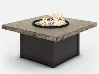 Homecrest Slate Aluminum 42'' Square Fire Pit Table Top HC42SQSLTT