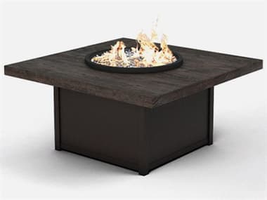 Homecrest Timber Faux Wood Aluminum 42'' Square Fire Pit Table Top HC42SQTMTT