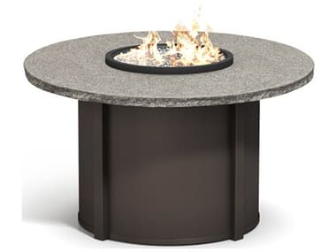 Homecrest Shadow Rock Aluminum 48'' Round Fire Pit Table HC48RSHFPTT89RDC