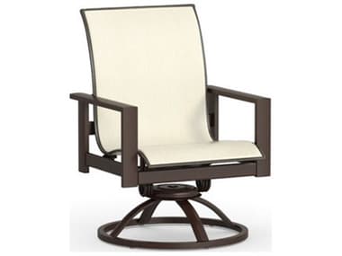 Homecrest Elements Sling Aluminum Low Back Swivel Rocker Dining Arm Chair HC51360