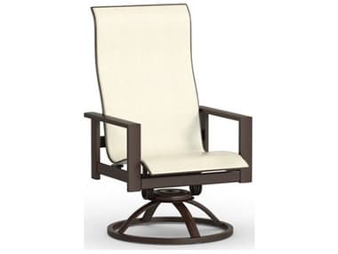 Homecrest Elements Sling Aluminum High Back Swivel Rocker Dining Arm Chair HC51900
