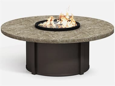 Homecrest Sandstone Aluminum 54'' Wide Round Fire Pit Table Top HC54RSSFPTT