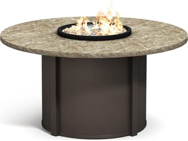 Homecrest Sandstone Aluminum 54'' Wide Round Fire Pit Table HC54RSSFPTT89RDC