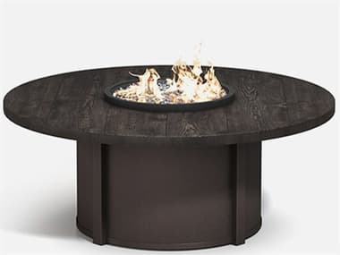 Homecrest Timber Faux Wood Aluminum 54'' Round Fire Pit Table Top HC54RTMFPTT