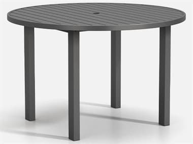 Homecrest Latitude Aluminum 54'' Round Counter Post Table with Umbrella Hole HC6254RBLT